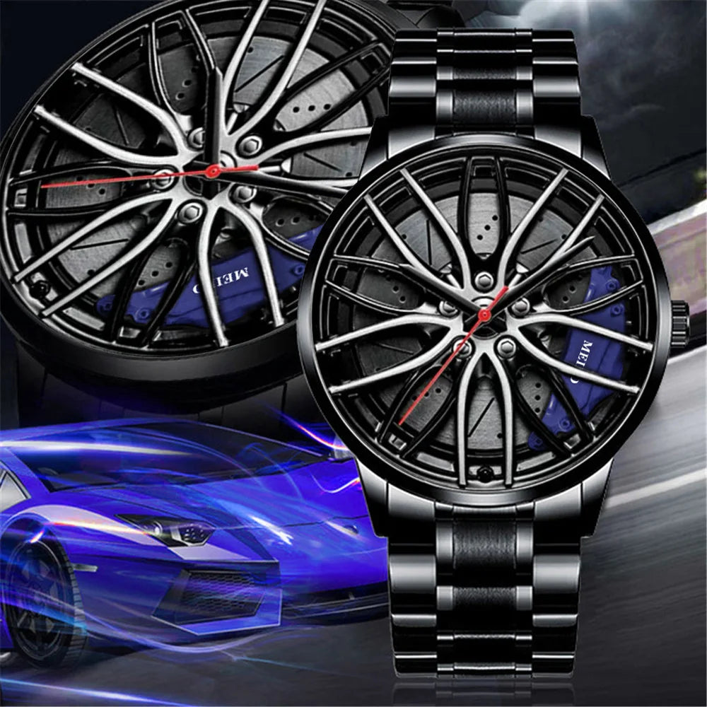 Quartz Car Wheel Wristwatches