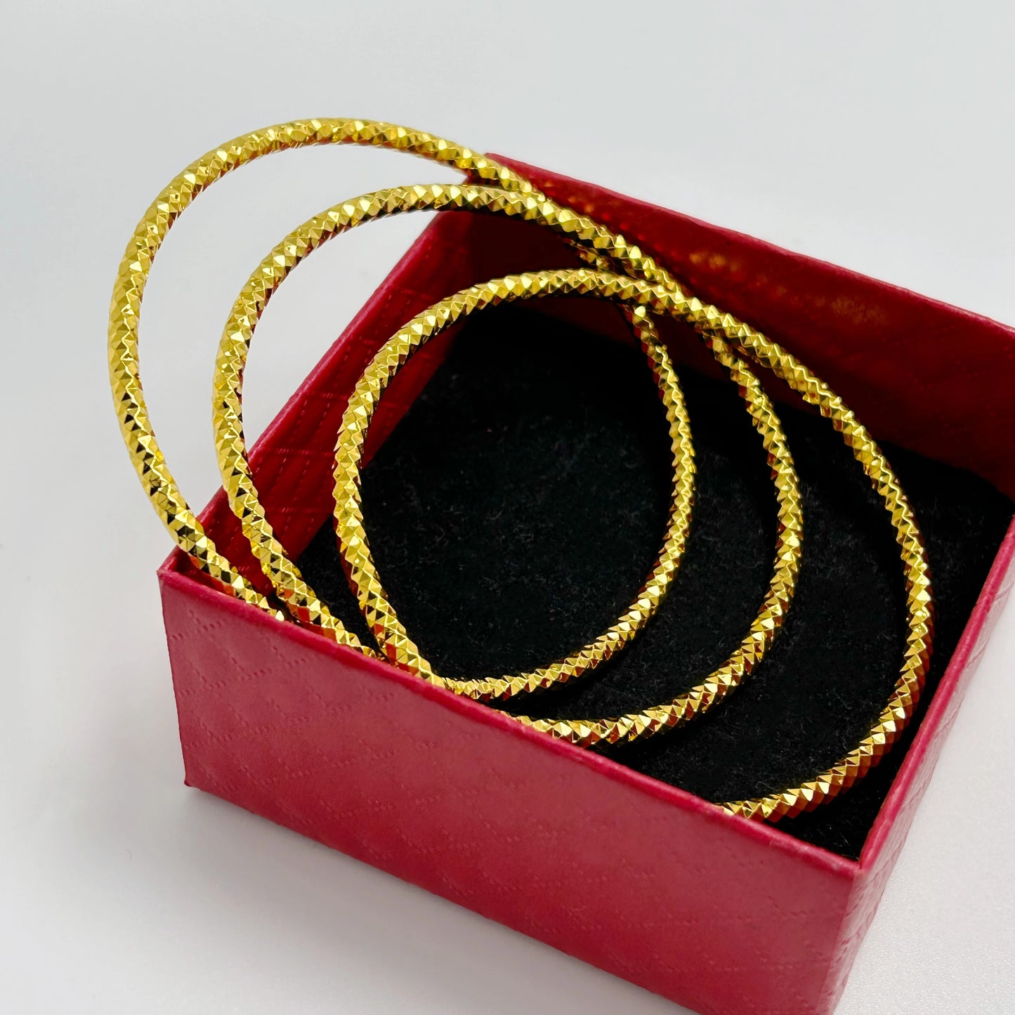 Gold Plated Circle Cuff Bangles