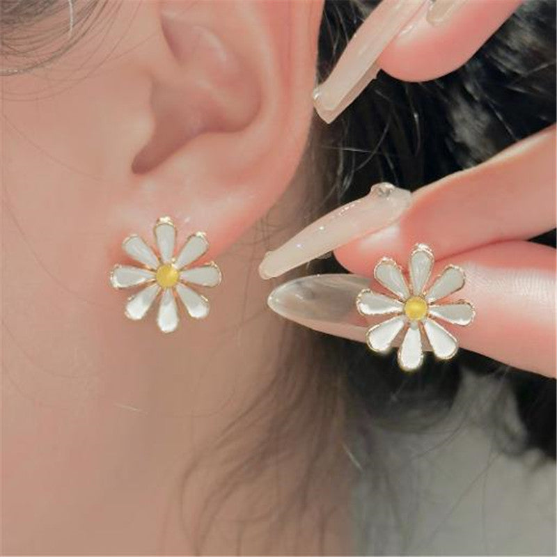 Asymmetrical Flower Earrings