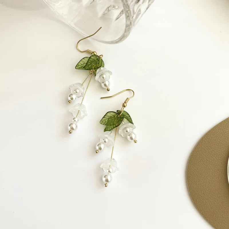 Flower and Bamboo Earrings