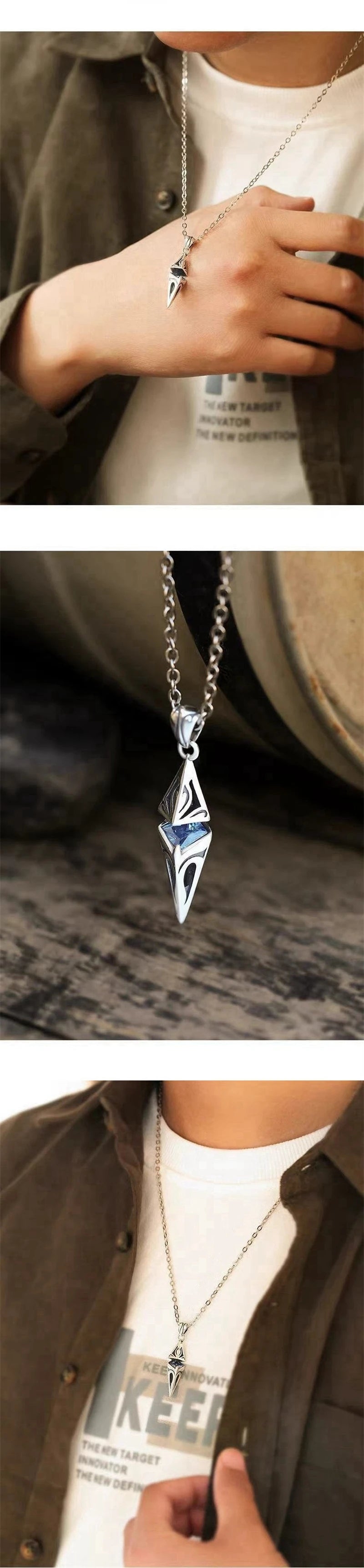 Retro Titanium Pendant Chain