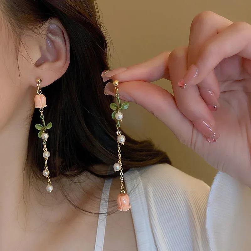 Asymmetrical Flower Earrings