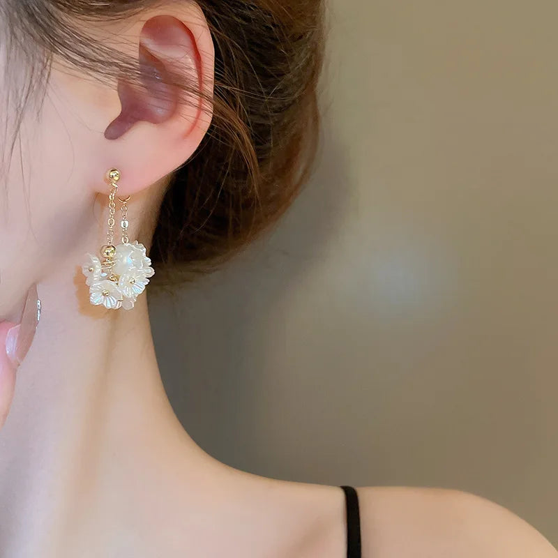 Asymmetrical Flower Earrings