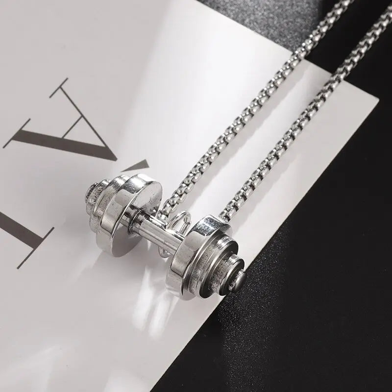 Dumbbell Pendant Necklace