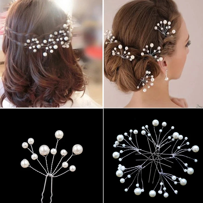 Elegant Pearl Hair Clips