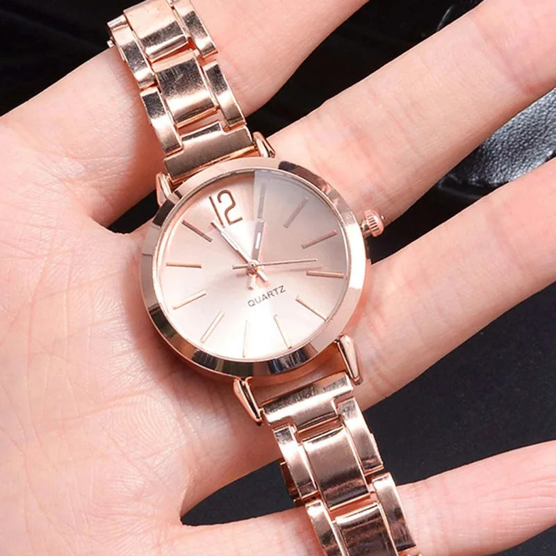 Stainless Steel Quartz Round Ladies’ Watches