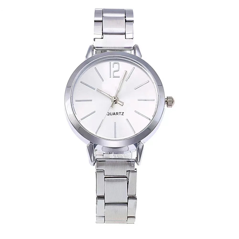 Stainless Steel Quartz Round Ladies’ Watches