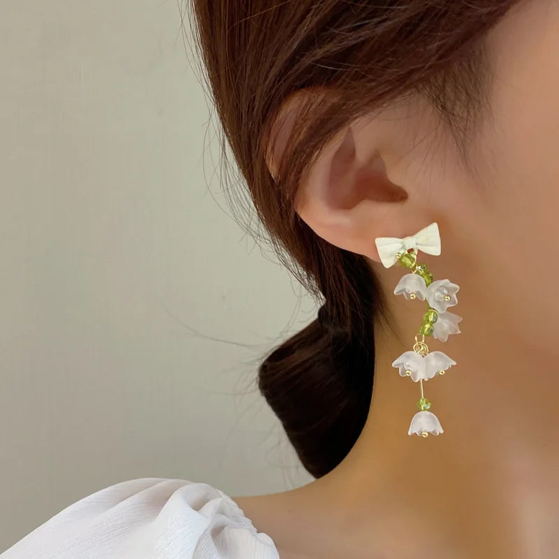 Flower and Bamboo Earrings