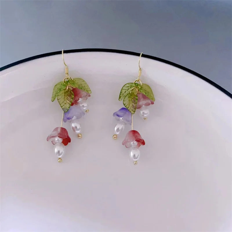 Flower and Bamboo Earrings