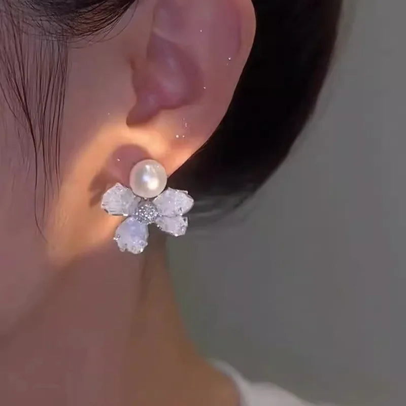 Asymmetrical Flower Earrings