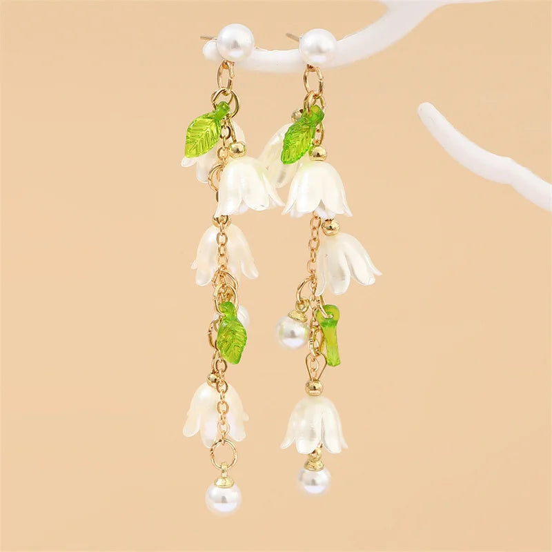 Flower and Bamboo Earrings