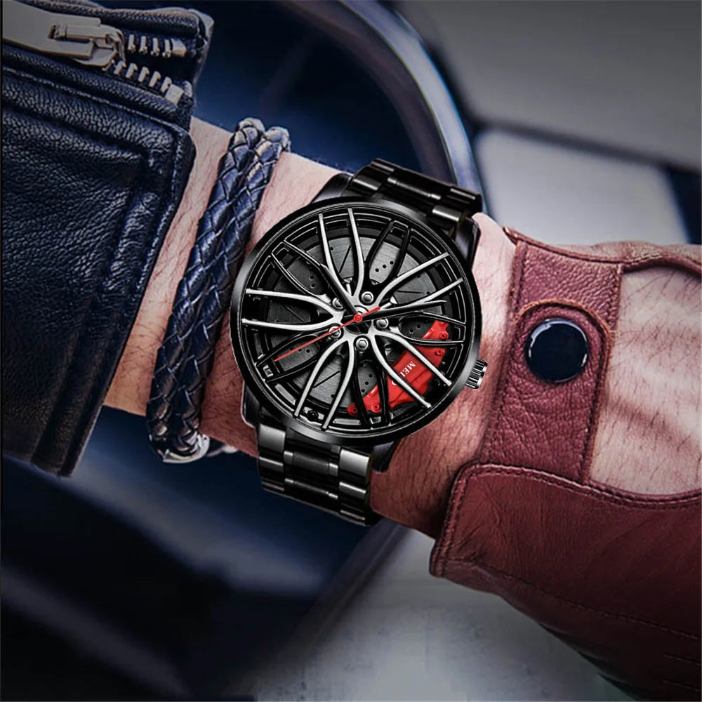 Quartz Car Wheel Wristwatches