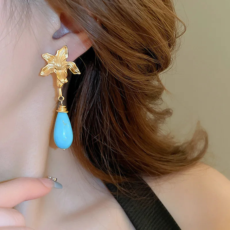 Water Drop Stone Earrings