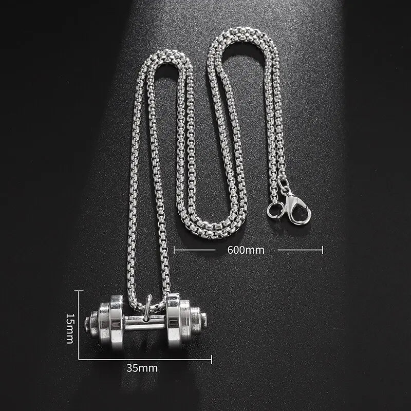 Dumbbell Pendant Necklace