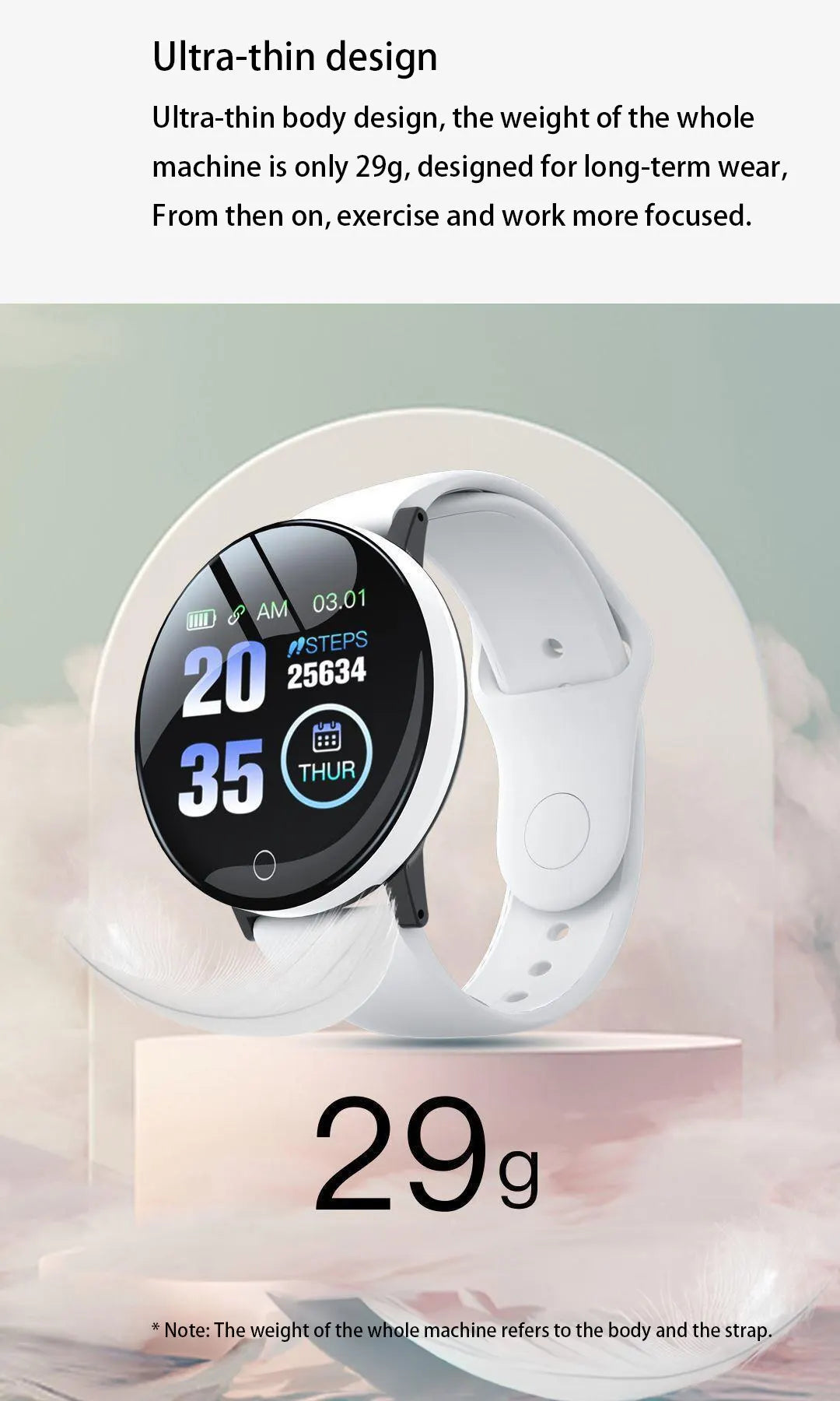 New D18 Multifunctional Smart Watch Men Women Bluetooth Connected Phone Music Fitness Sports Bracelet Sleep Monitor Smartwatch