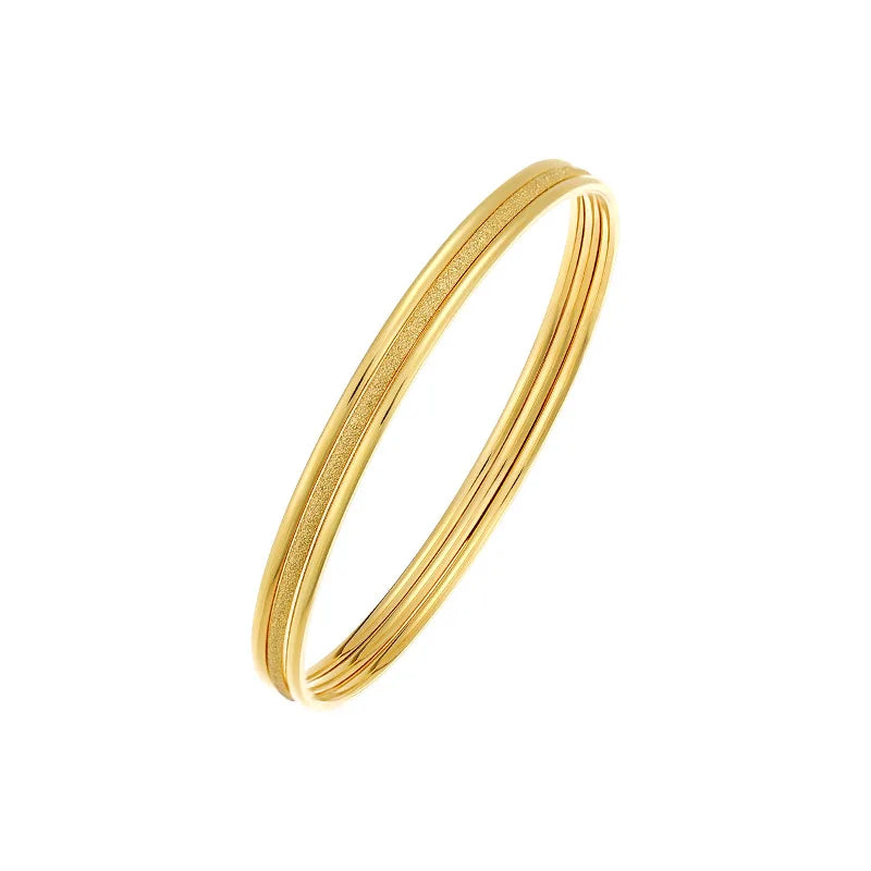 Gold Plated Circle Cuff Bangles