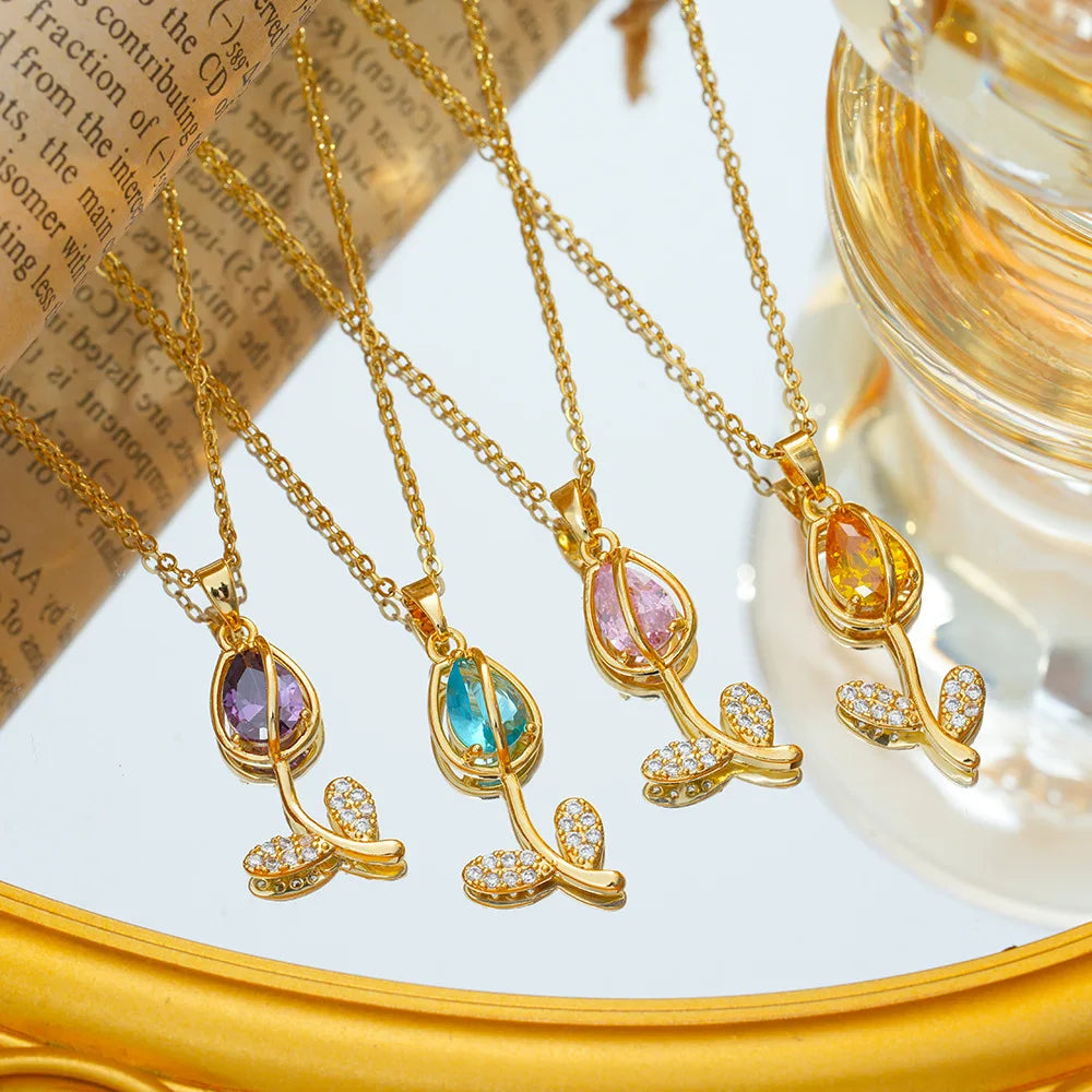 Tulip Pendant Necklaces