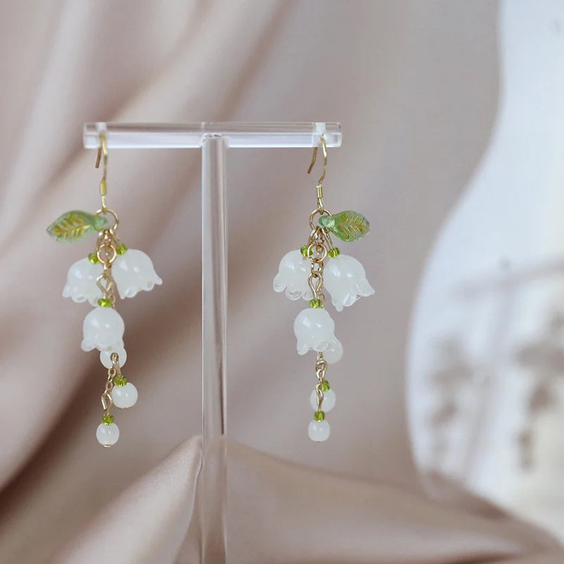 Flower and Bamboo Earrings