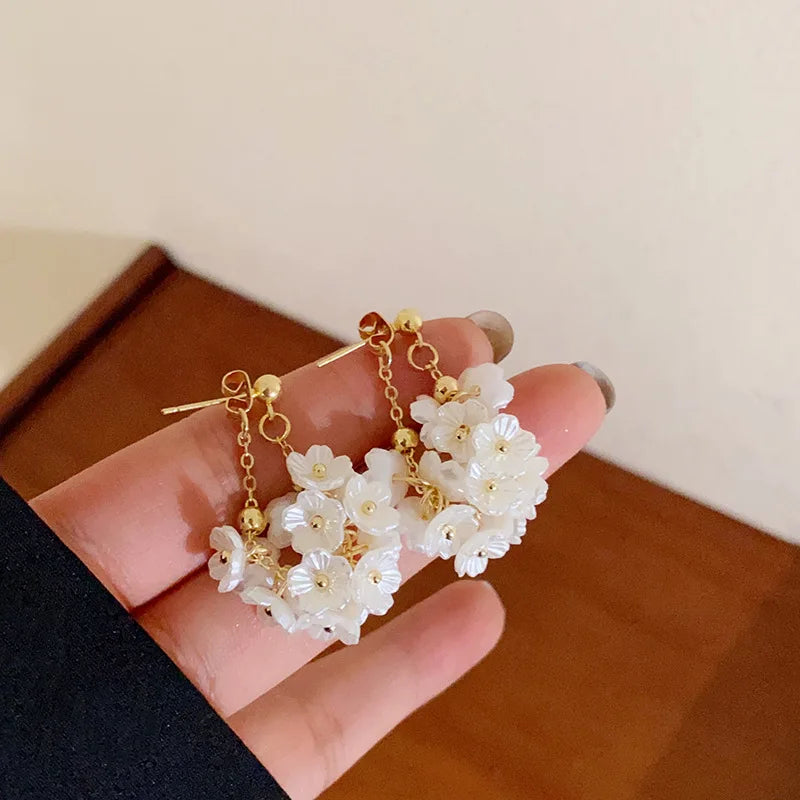 Asymmetrical Flower Earrings