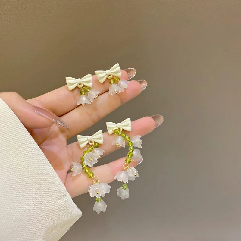 Flower and Bamboo Earrings